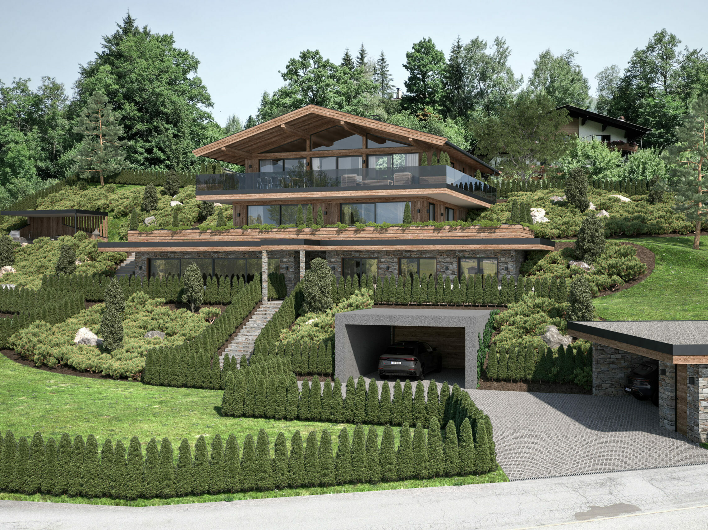 Altbestand mit genehmigtem Neubauprojekt für eine Luxus Villa
